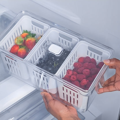 Organizador de Geladeira com 3 Cestos